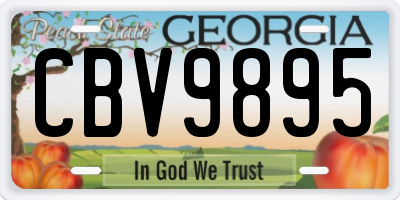 GA license plate CBV9895