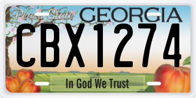 GA license plate CBX1274