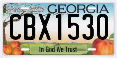GA license plate CBX1530