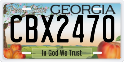 GA license plate CBX2470