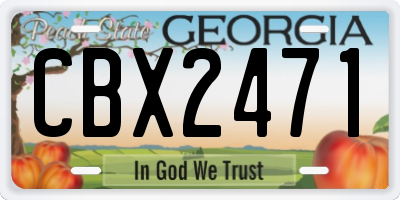 GA license plate CBX2471
