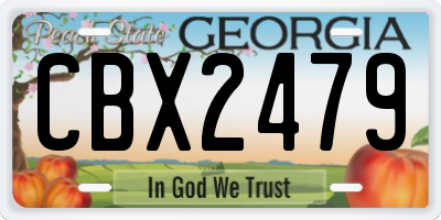 GA license plate CBX2479