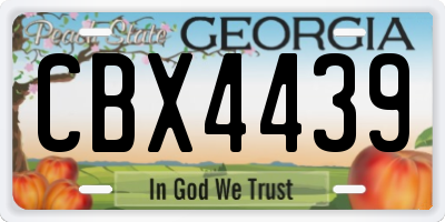 GA license plate CBX4439