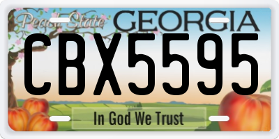 GA license plate CBX5595