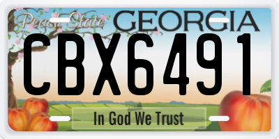GA license plate CBX6491
