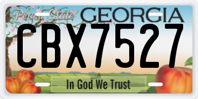 GA license plate CBX7527