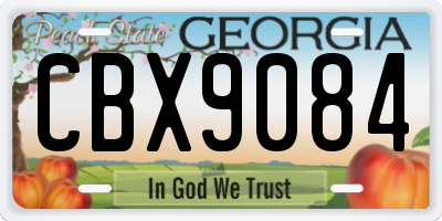GA license plate CBX9084
