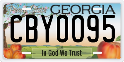 GA license plate CBY0095