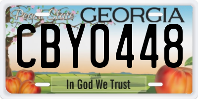 GA license plate CBY0448