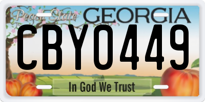 GA license plate CBY0449