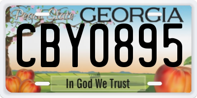 GA license plate CBY0895