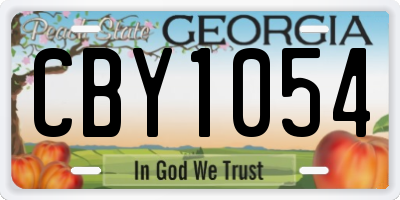 GA license plate CBY1054