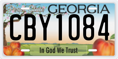 GA license plate CBY1084