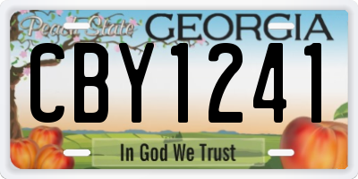 GA license plate CBY1241
