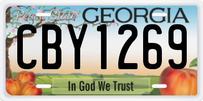 GA license plate CBY1269