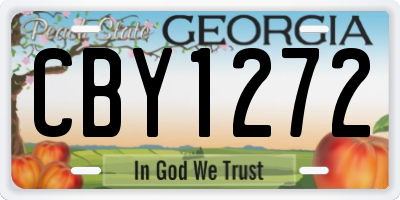 GA license plate CBY1272