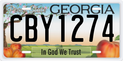 GA license plate CBY1274