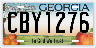 GA license plate CBY1276
