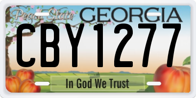 GA license plate CBY1277