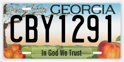 GA license plate CBY1291