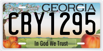 GA license plate CBY1295