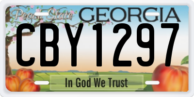 GA license plate CBY1297