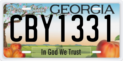 GA license plate CBY1331