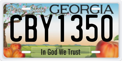 GA license plate CBY1350