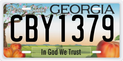 GA license plate CBY1379