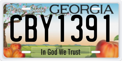 GA license plate CBY1391