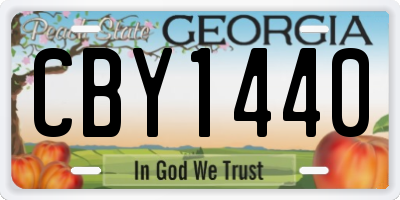 GA license plate CBY1440