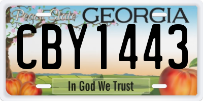GA license plate CBY1443
