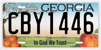 GA license plate CBY1446