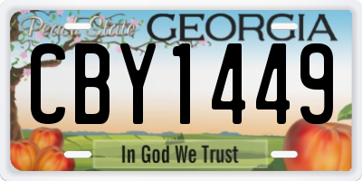 GA license plate CBY1449