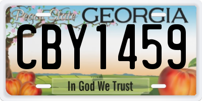 GA license plate CBY1459