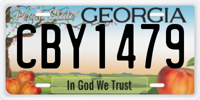 GA license plate CBY1479