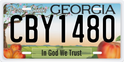 GA license plate CBY1480