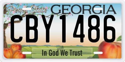 GA license plate CBY1486