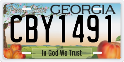 GA license plate CBY1491