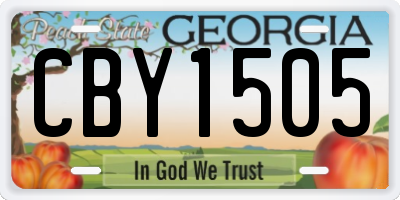 GA license plate CBY1505