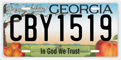 GA license plate CBY1519