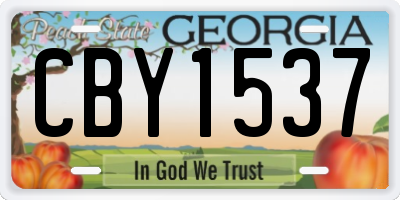 GA license plate CBY1537
