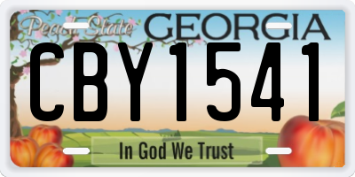 GA license plate CBY1541