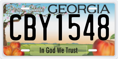GA license plate CBY1548