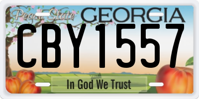 GA license plate CBY1557