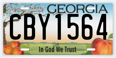 GA license plate CBY1564