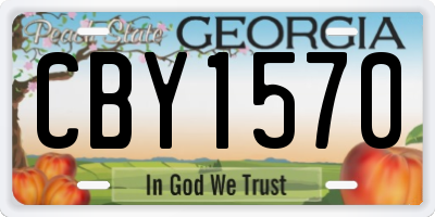 GA license plate CBY1570