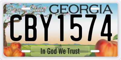 GA license plate CBY1574