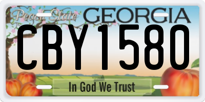 GA license plate CBY1580
