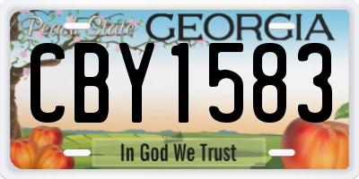 GA license plate CBY1583